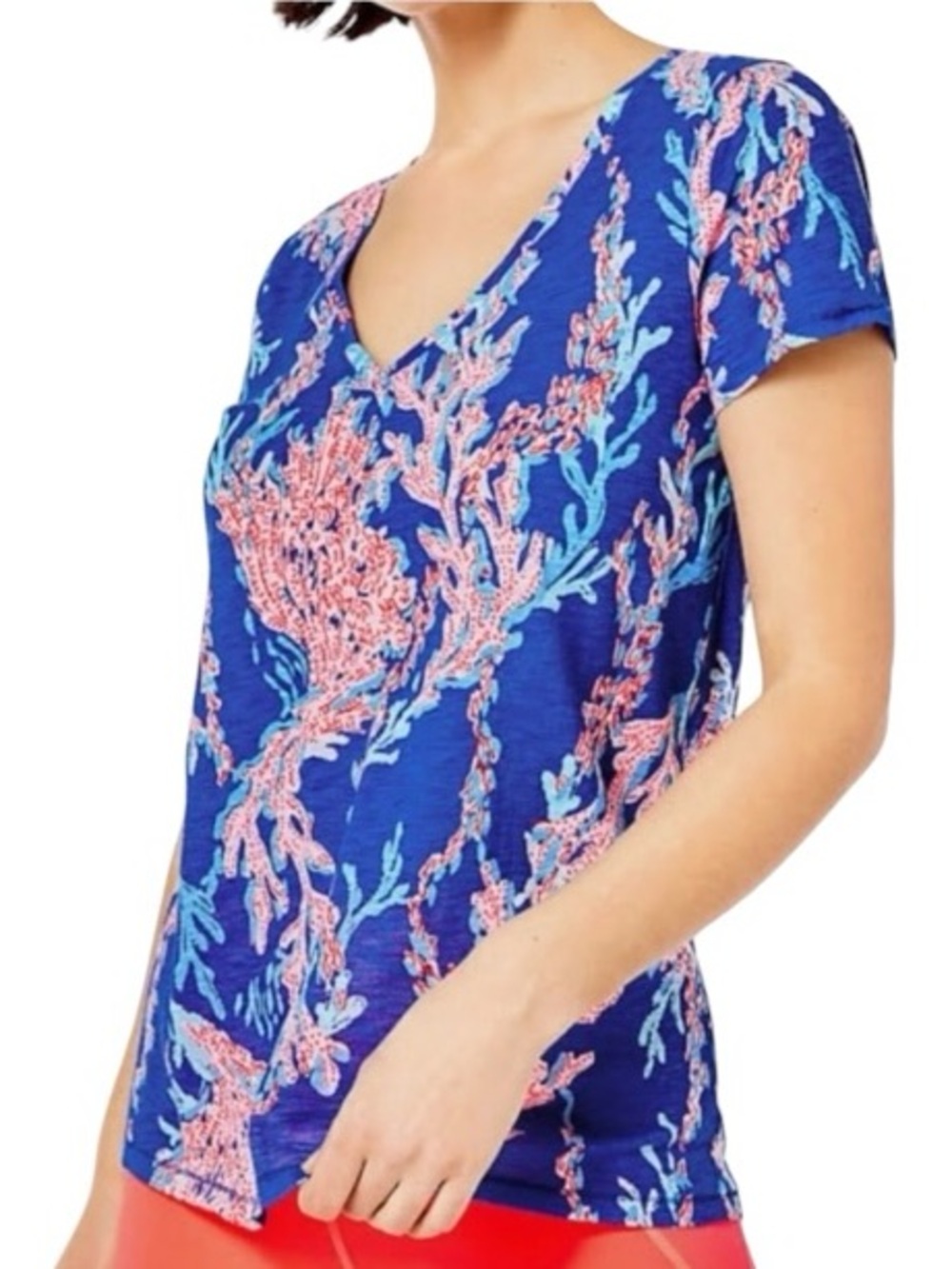 Lilly Pulitzer Etta V-neck Tee size XS 001504